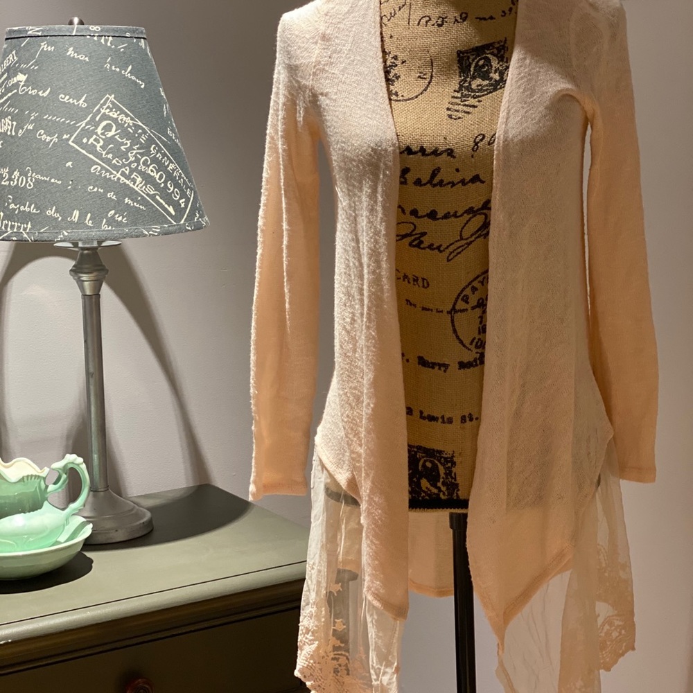 Lace detail sweater